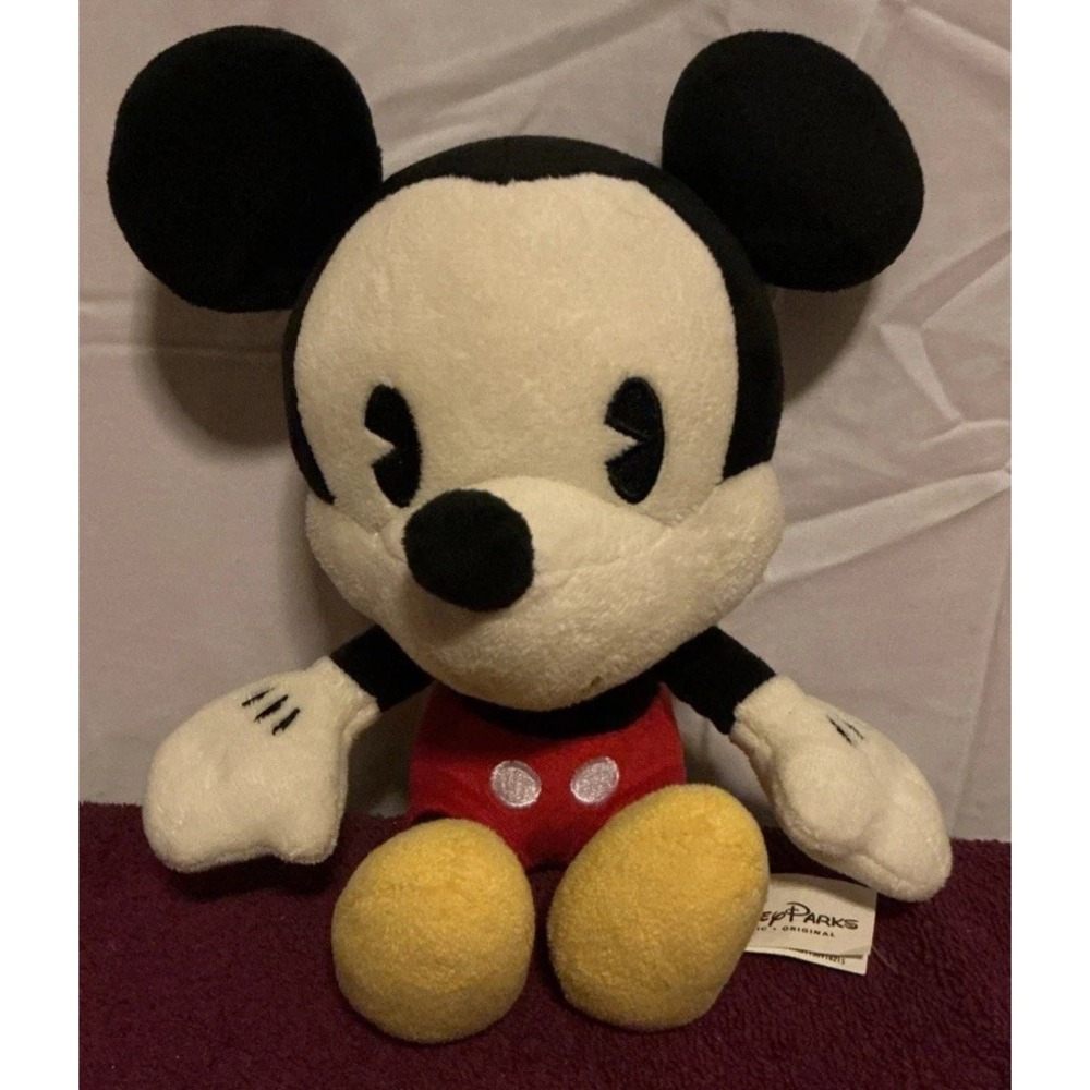 Disney Parks Classic Mickey Mouse Plush Big Head Small Stuffed Animal‎ 9"